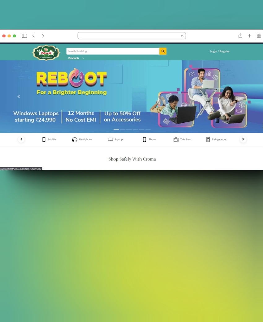 Moti Confecionary - Ecommerce Site